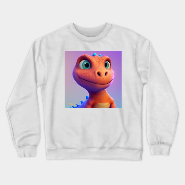 Baby Dinosaur Dino Bambino - Miles Crewneck Sweatshirt by KOTOdesign